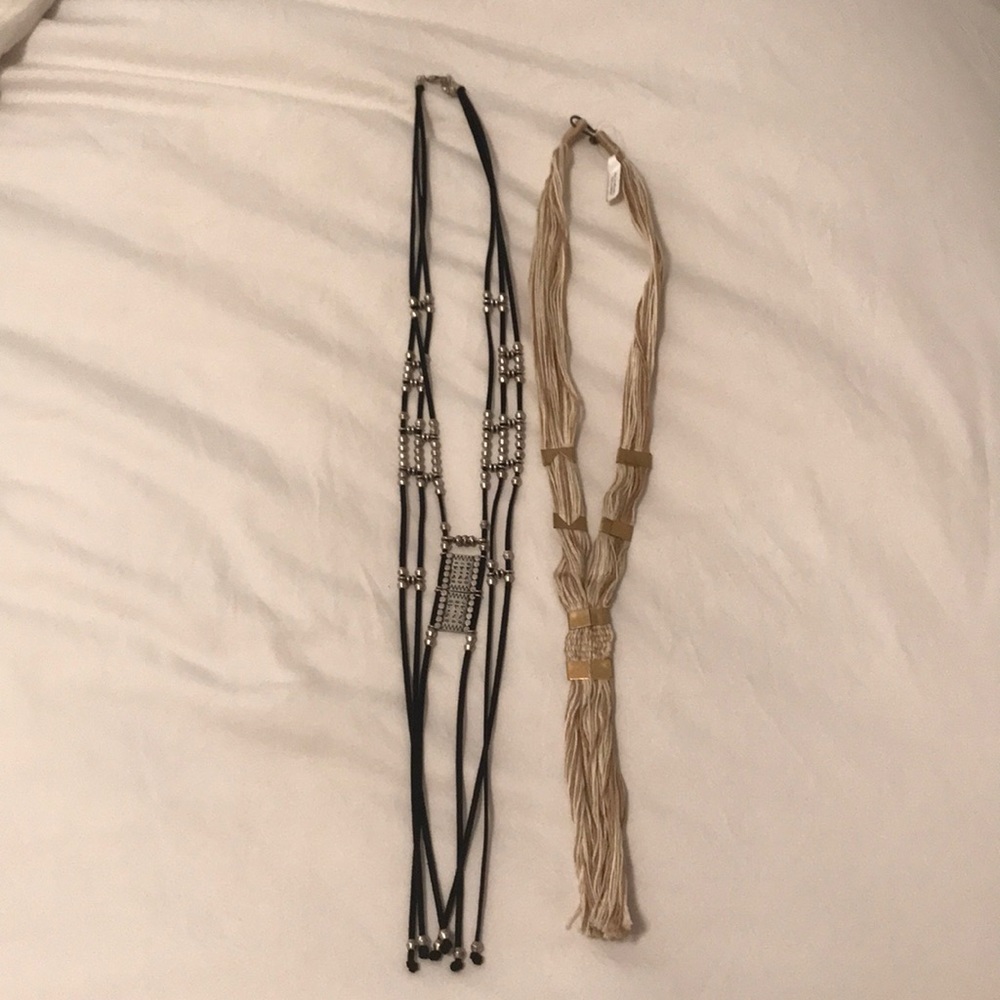 Tan Free People long necklace